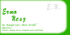 erno mesz business card